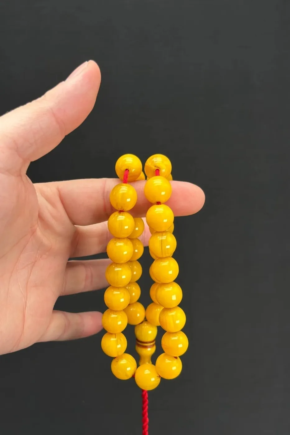 Küre Kesim 13mm Sarı Sıkma Tespih