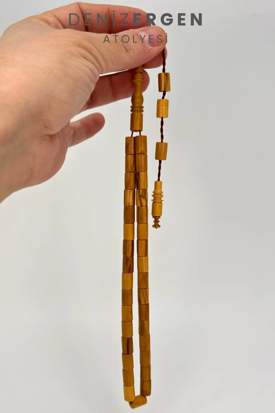 Orjinal Sertifikalı Zeytin Ağacı Sistem Püsküllü 7.5 x 11 Kesme Tesbih