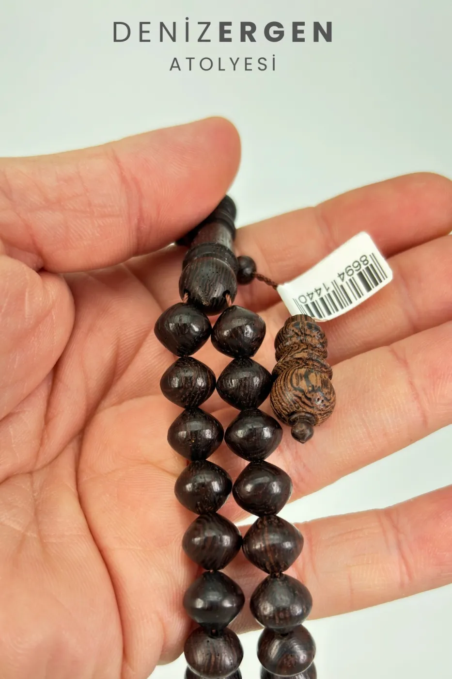 Orjinal Sertifikalı Venge Ağacı Sistem Püsküllü Sığırcık Kesim 8 x 10 Doğal Ağaç Tesbih