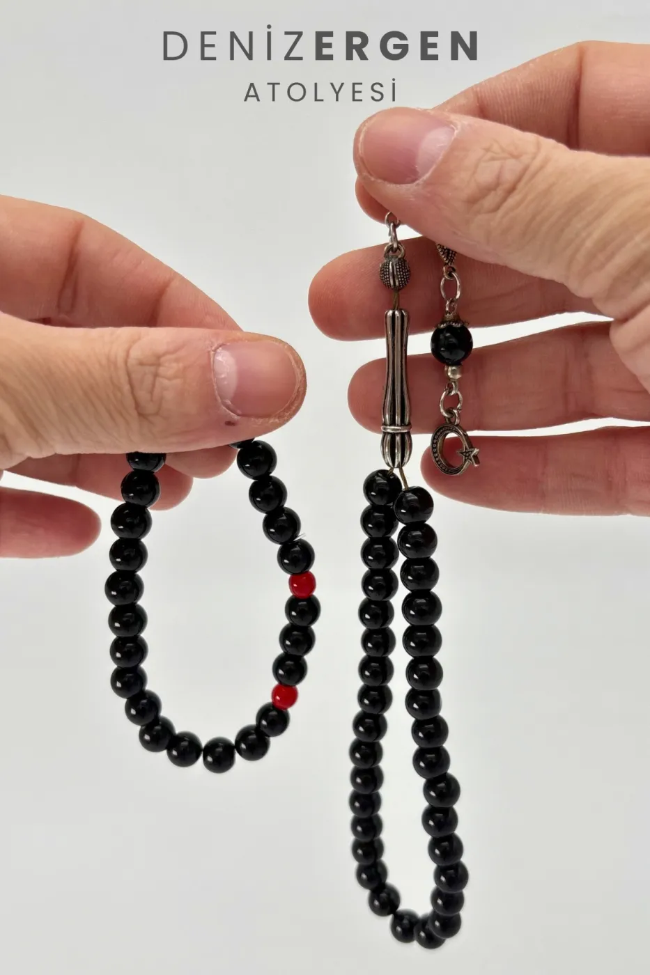 Orjinal Sertifikalı Onyx Taşı Bileklikli Erkek Hediyelik Set Tesbih
