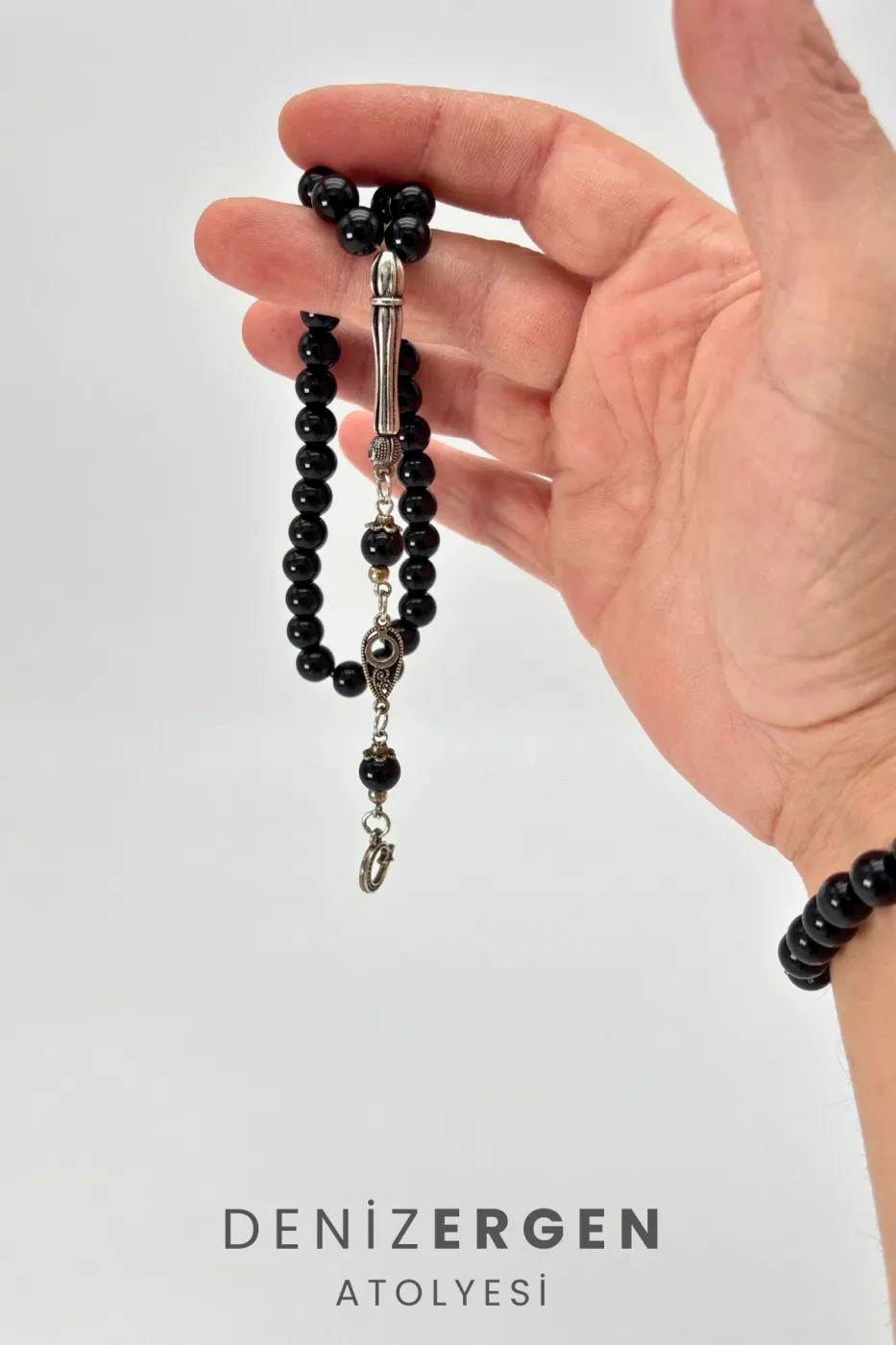 Orjinal Sertifikalı Onyx Taşı Bileklikli Erkek Hediyelik Set Tesbih