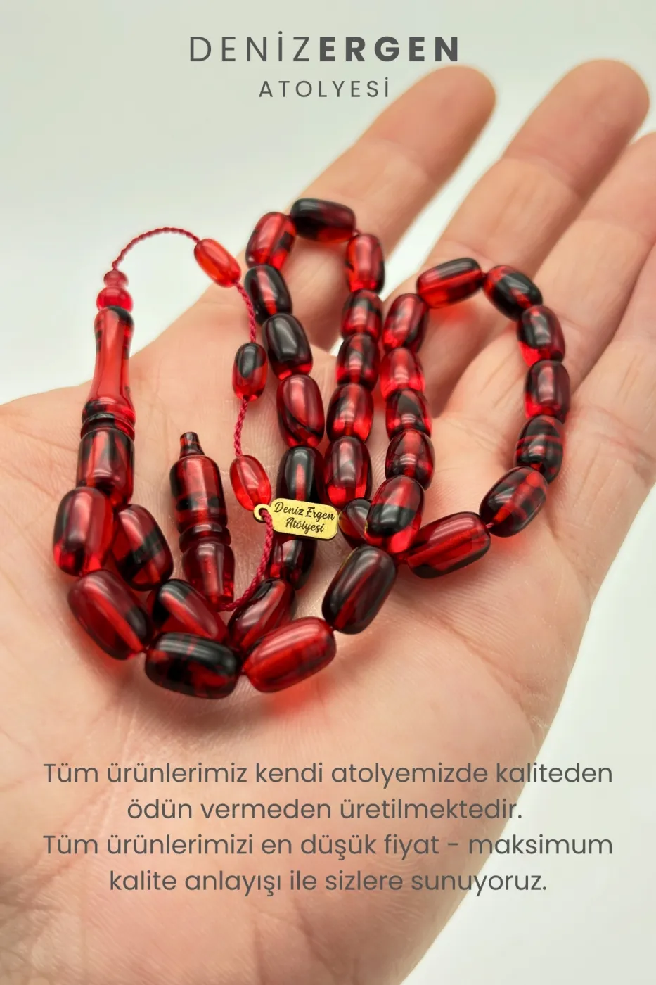 Premium İmzalı Kişiye Özel Ad Soyad Kutulu Sistem Takım Sıkma Bakalit Kapsül Hediyelik Hare Tesbih